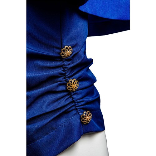 La Bella e la Bestia Dan Stevens Principe Cosplay Costume Uniforme Blu Set Completo - Foto 8 di 8