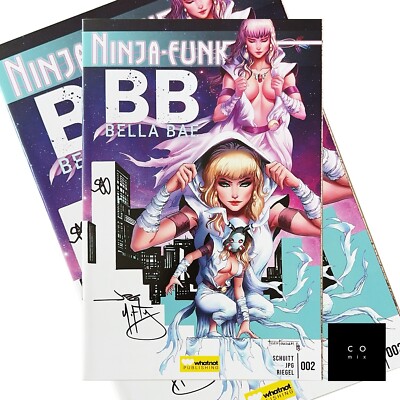 Ninja Funk #2 Kirkham  Spider-Gwen  BB Homage x2 SIGNED by JPG & Sara Sarina COA