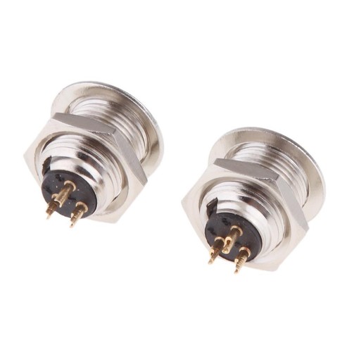 2x Mini 3 Pin XLR Male Jack Connector for Pro Microphones - Picture 4 of 4