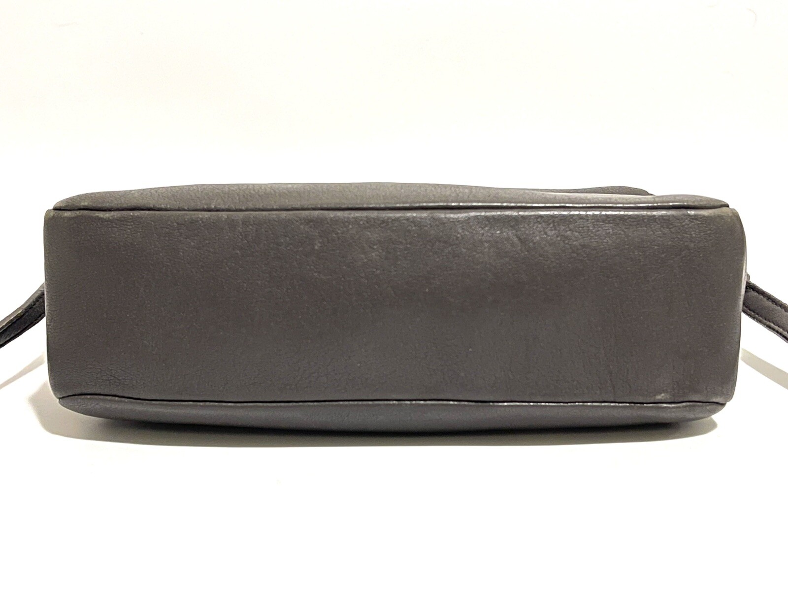 ?Borsa fotocamera vintage autentica SAINT LAURENT pelle di agnello monogramma logo LOU in grigio