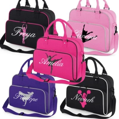BAGBASE Personalisierte Tanztasche Schriftzug Design Kinder Gymnastik Kinder Glitzer Ballett