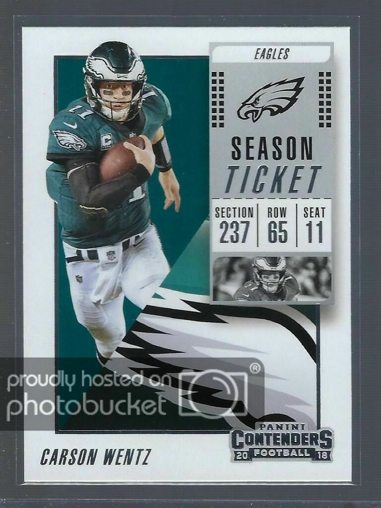 2018 Panini Contenders Season Ticket  #20  CARSON WENTZ   EAGLES