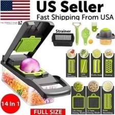 14-In-1 Vegetable Fruit Chopper Cutter Food O...