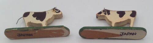Costruzioni fattoria legno miniatura vintage alberi animali recinzioni 13 pezzi Giappone - Foto 5 di 12