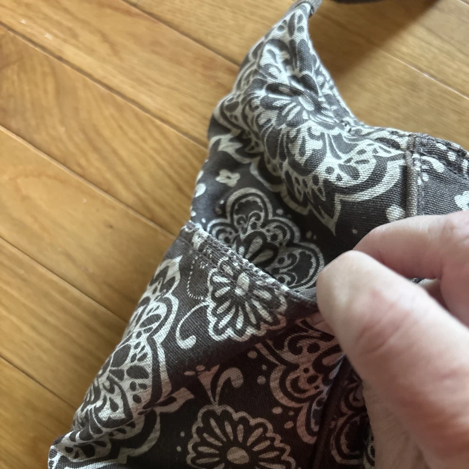 Bolso Bandolera Thirty One Hipster Gris/Marrón Cartera Ajustable Correa de tela Foto 3 de 4