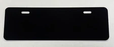 Blank 12x4 Gloss Black Half Size License Plate Aluminum Metal Car Truck Tag