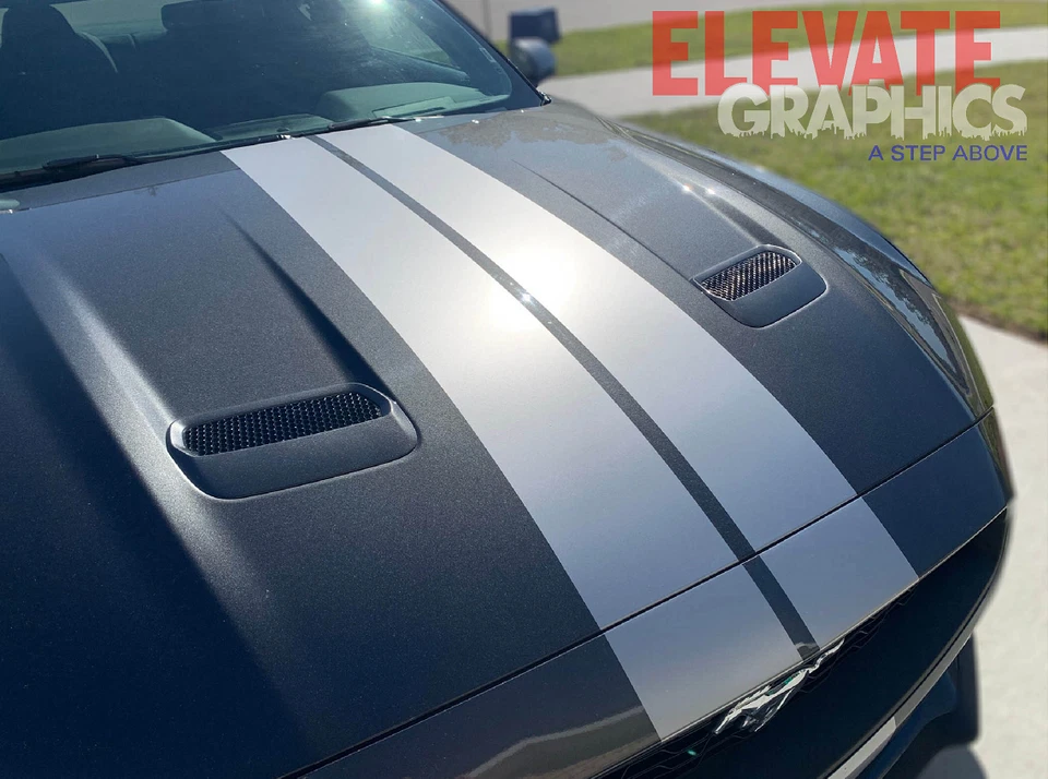 For Ford Mustang Decals Split Rally Vinyl Stripes 3M Graphics Stickers 2018-2023 - Изображение 4 из 4