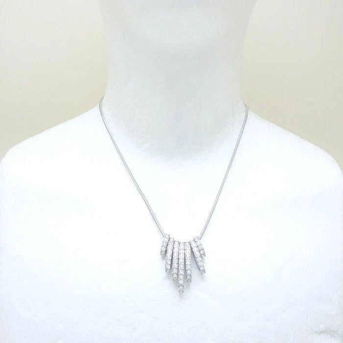 SWAROVSKI Dance Collana 7 File Cristallo 1808912 Ciondolo Placcato Argento Gioie - Immagine 2 di 4