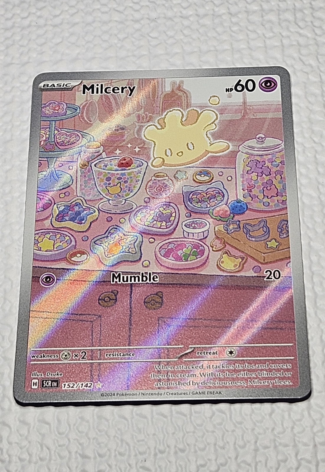 Milcery 152/142 - Stellar Crown - Illustration Rare Pokemon Card - NM Near Mint