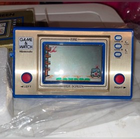 Nintendo Game & Watch Fire Blue and Red Handheld