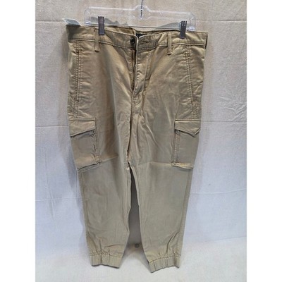 Levis Mens Khaki Tan Cargo Jogger Pants W36 L32 Cotton Utility Tapered 2309