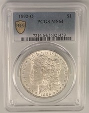 1892-O Morgan Silver Dollar PCGS MS64 (56021459) White and Attractive
