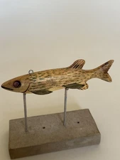 Ross Allen Sr Native American LDF Pine Ice Spearing Decoy