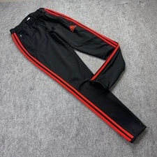 Adidas Tiro 13 Soccer Training Pants Men S Black Red Ankle Zip 30"