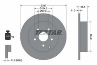 2X Textar Bremsscheibe 92222500 FüR Toyota