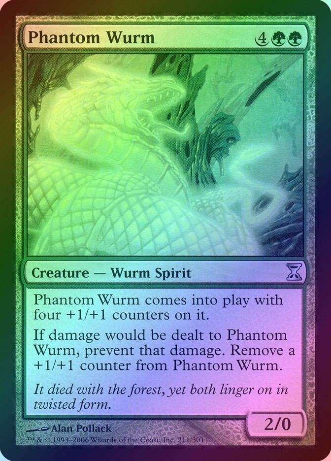 Phantom Wurm (211) Time Spiral MTG Magic the Gathering NM FOIL