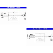 2x ATE Bremsschlauch Vorderachse für Renault Espace II J/S63_ 2.2 2.1 TD