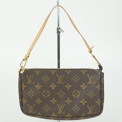 Louis Vuitton M40712 Pochette Soir Monogram Canvas Brown Handbag r0_0526