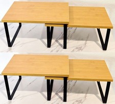 Set of 2/4 Counter Shelves Kitchen Stackable Cabinet Shelf Organizer Expandable