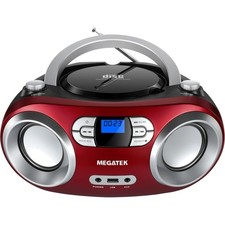 Portable CD Player Boombox Bluetooth FM Radio USB AUX Headphone Jack