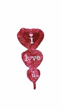 Vintage I Love U Heart Mylar Balloon 22x49  V...