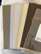 Stampin Up 8.5  X 11  Cardstock NEUTRALS Opened Package Qty 7 Sheets