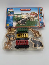 Thomas Friends Wooden Railway Train Circus Car Lot x3 Animals x5 w/ Orig Box