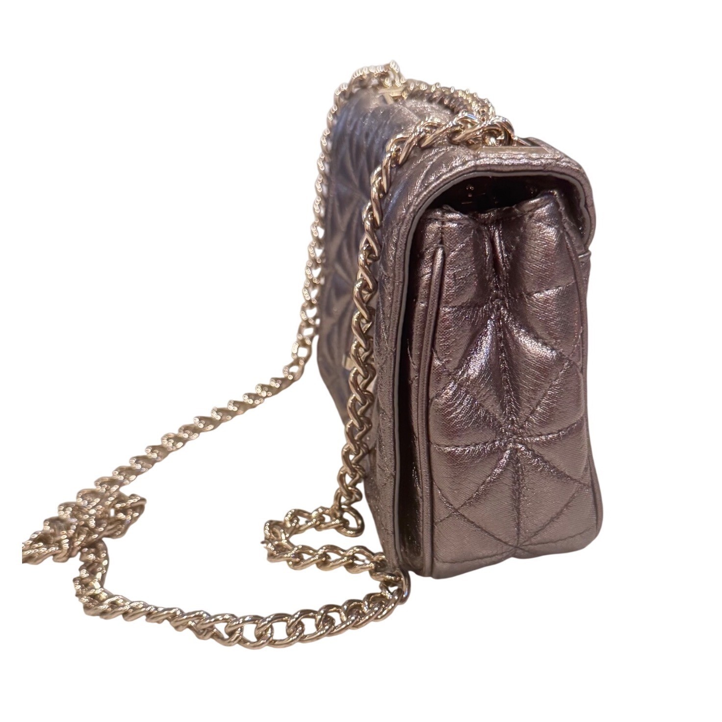 Kate Spade Sedgewick Place Fairlee MercuryMetallic Quilt Leather Convertible Bag thumbnail 7