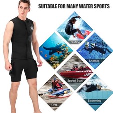 3mm Neoprene Wetsuit Top Vest Thermal Warm Sleeveless Vest For Diving UUZG GCTA