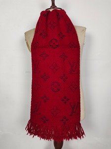 Louis Vuitton genuine vintage Red Wool winter Scarf Scarves