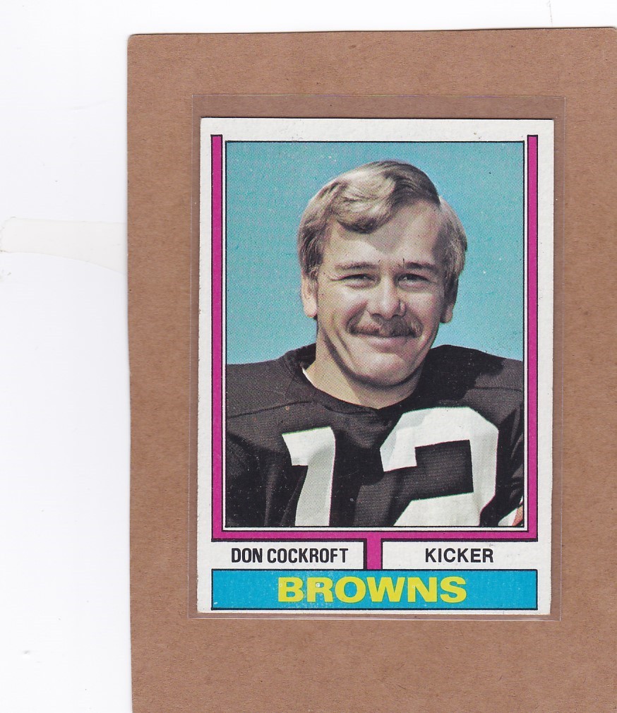 1974 TOPPS FOOTBALL DON COCKROFT #159 BROWNS EX+ *A44067