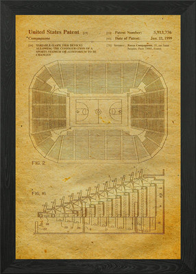 83 Stadionsitzplätze Patent gerahmtes Wandbild Poster Leinwanddruck Bild