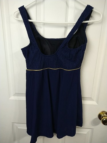 Swim Allure Vintage Swimsuit Blue One Piece 10 Tank Dress Pool Swim Attire - Picture 10 of 10