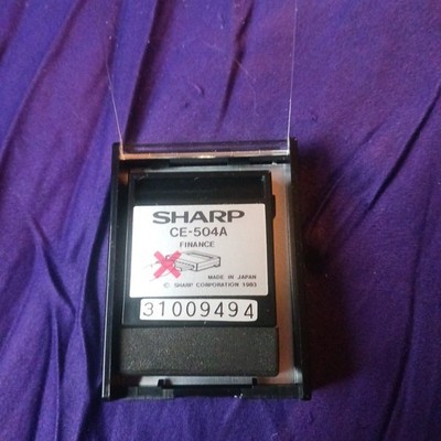 SHARP CE-504A Finance 1983 Japan 31009494 Data Card
