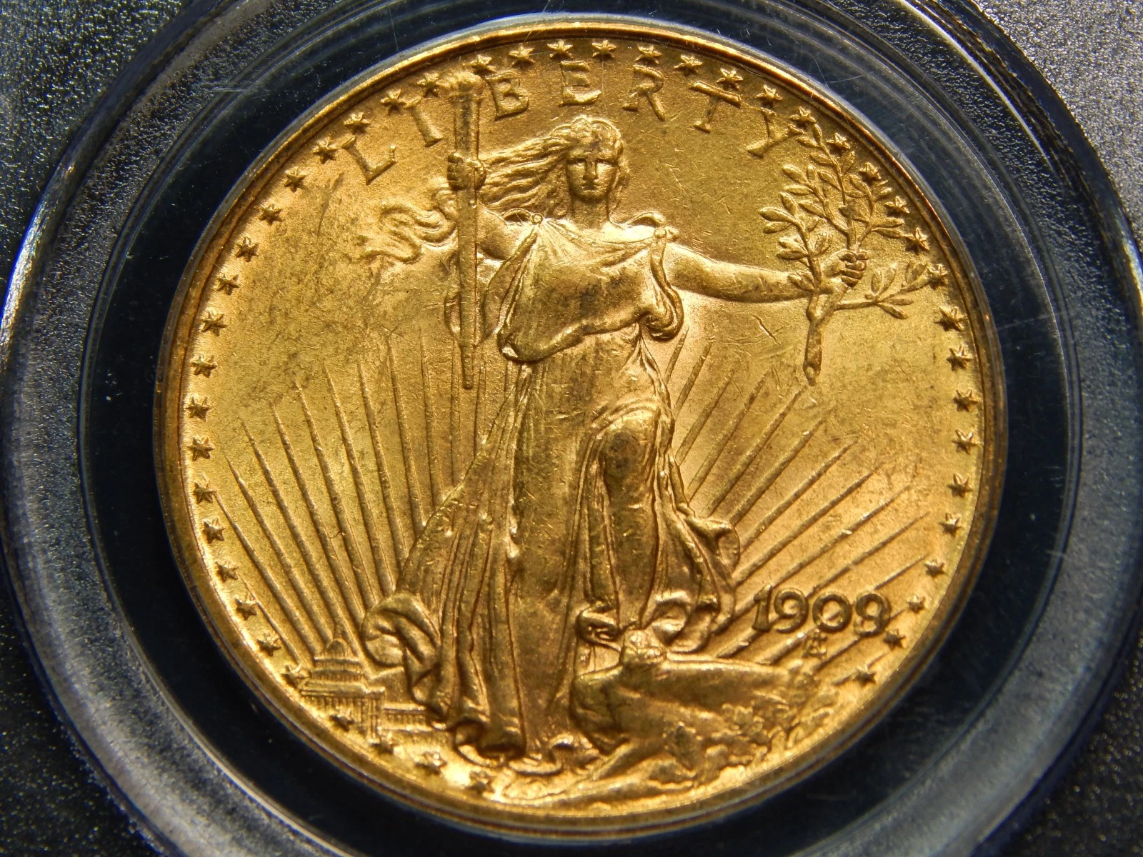 1909/8 $20 St. Gaudens Gold Double Eagle MS-62 PCGS/CAC, Better Date!