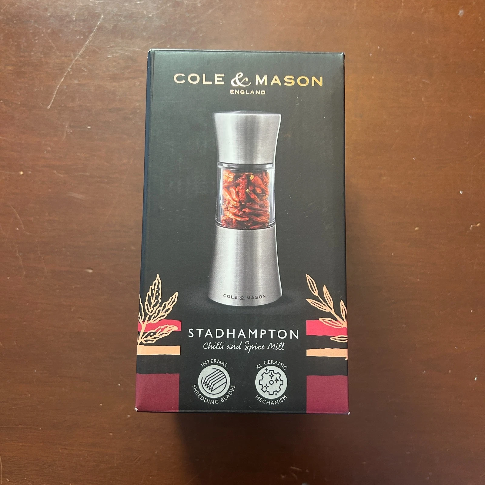 Stadhamptom Chili & Spice Mill Grinder Dried Chili Herbs Spices Cole & Mason New
