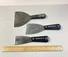Putty Knife Scraper Lot 3 Pc w/ 2 Warner 1 Em...