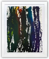 Wyland- Original Watercolor Painting on Deckle Edge Paper "Abstract"