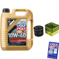 Mann Inspektionspaket 5L Liqui Moly 10W-40 FüR Renault Twingo II 1.2 16V