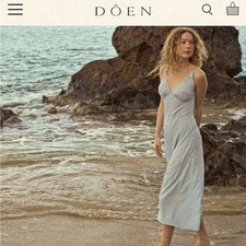 Doen Women's Sonia Sleeveless Floral Printe V Neck Crepe Long Maxi Gown Dress XS