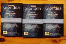 Gloridea (3) Boxes Teeth Whitening Strips 28 Strips Per Box. mint. Exp 1/24/2026