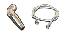 Chrome Plumbing Sprayer Kit - Sprayer Head  Hose for Pedicure Spa, Shampoo Bowl