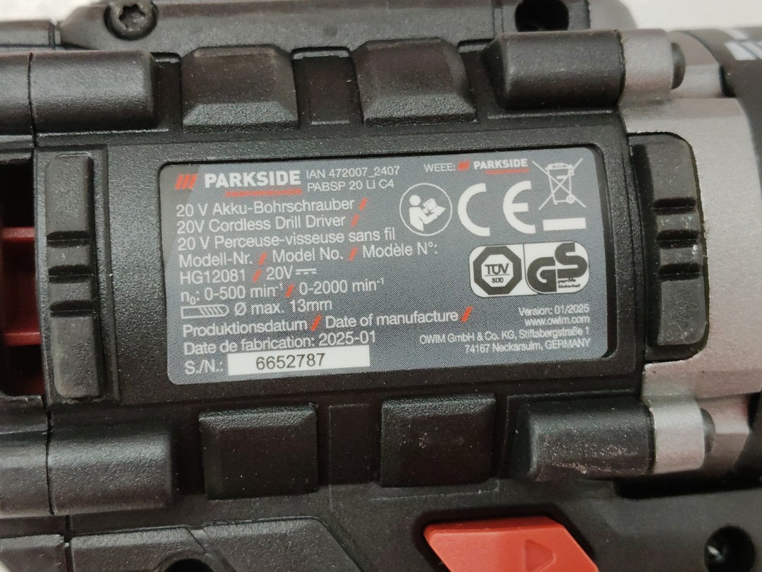 Parkside Performance PABSP 20-Li C4 Trapano avvitatore a batteria da 20 V foto 5