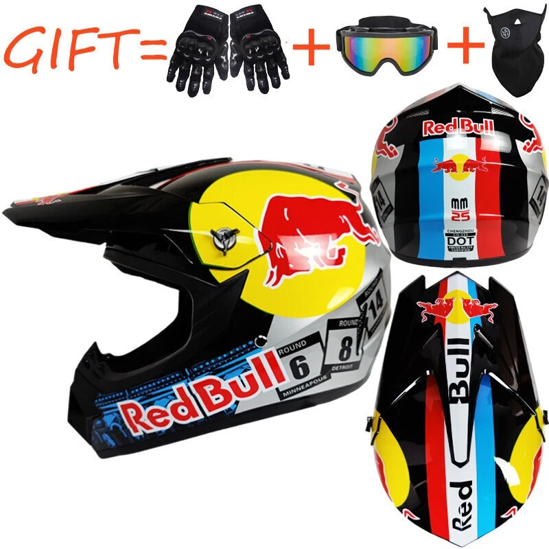 Kids Motocross Helmet Motorbike ATV + Stratos Gloves + Goggles UK - Image 3 of 4