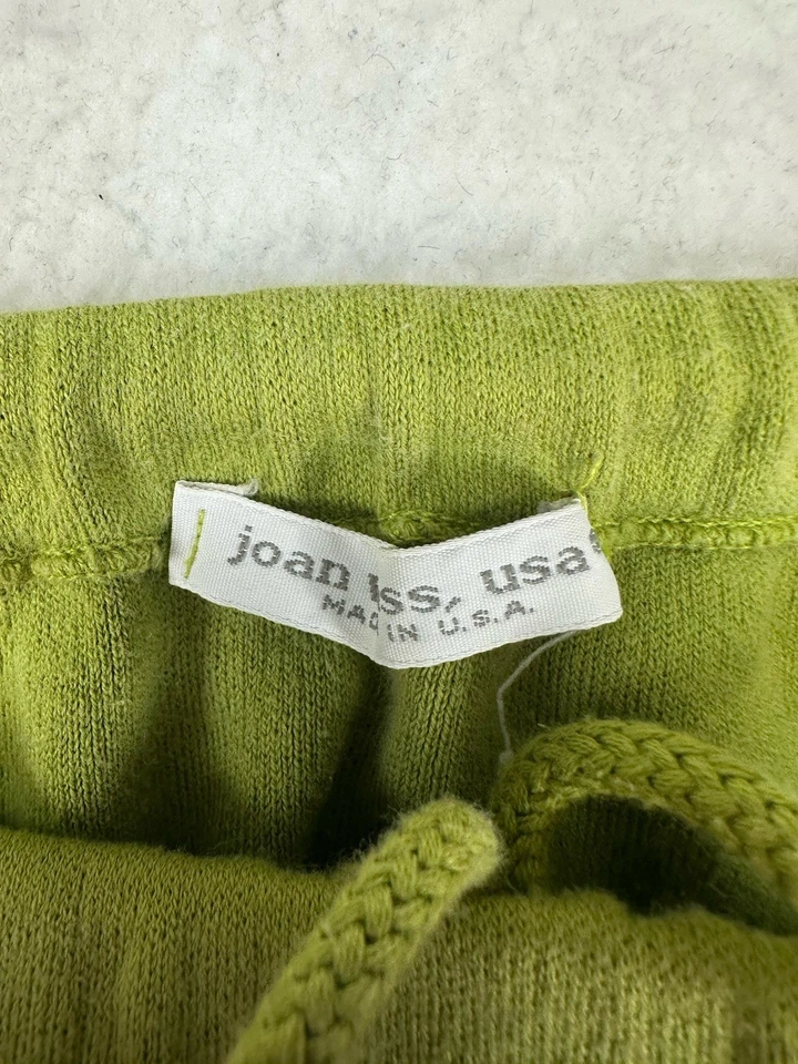 Falda cintura elástica Joan Vass talla 0 verde 100 % algodón Foto 4 de 4