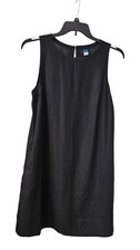 Old Navy NWT Dress Black Linen Blend Sleeveless Pockets