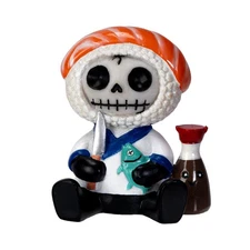 PT Furry Bones Sake Sushi Skull Resin Mini Figure