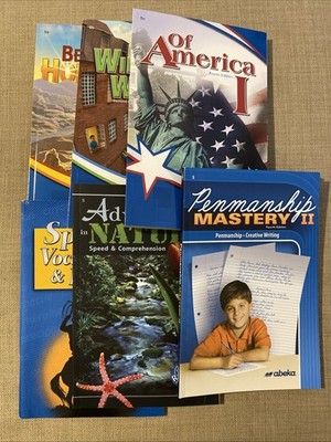 Abeka Grade 5 Reading Program, Language Arts, Penmanship, Speed & Conprehension