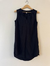 Old Navy Dress Womens M Black Sleeveless V Neck Shift Tank Tunic Casual