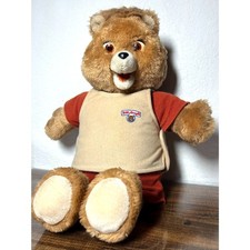 Vintage 1985 Teddy Ruxpin Worlds Of Wonder Talking Bear Tape Cassette Toy Works